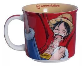 Caneca Tom Stitch Luffy E Personagens Presente Cor Vermelho Monkey D Luffy - zona criativa