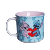 Caneca Tom Stitch Namorados 350Ml Em Cerâmica Zona Criativa