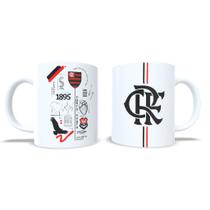 Caneca Torcedor Mengão Personalizada C/ Nome 325ml Presente Torcedor Flameng. Rubro-Negro - TE
