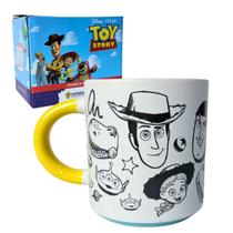 Caneca Toy Story 500ml Xicara Ceramica Buzz Woody Dino Jessie Grande Cafe Cha Cereais Zona Criativa