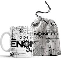 Caneca Trust Me I'm An Engineer com saquinho Caneca Trust Me I'm An Engineer com saquinho