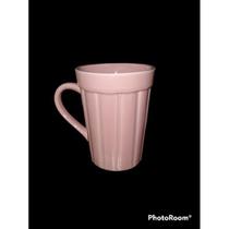 Caneca Tulipa De Porcelana Colorida Canelada 220 Ml