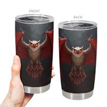 Caneca Tumbler Oasisdream de aço inoxidável 600 ml com estampa de águia Caneca Tumbler Oasisdream de aço inoxidável 600 ml com estampa de águia