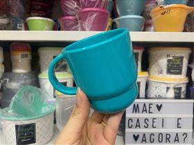 Caneca Tupperware 370 ml Azul Claro - Linha Importada