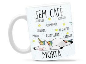 Caneca Unicórnio Com Café Divertida Porcelana Xícara 325ml + Caixa Presente Caneca Unicórnio Com Café Divertida Porcelana Xícara 325ml + Caixa Presente