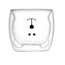Caneca Urso Dupla Camada Vidro Resistente ao Calor 250ml Caneca Urso Dupla Camada Vidro Resistente ao Calor 250ml