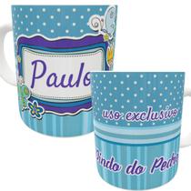 Caneca uso exclusivo do dindo com nome personalizado