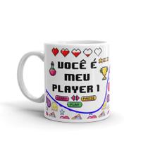 Caneca Vc É Meu Player 1 2 Gamer Nerd Geek Dia dos Namorados Presente Amor Namoro
