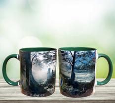 Caneca Verde Personalizada Presente Outlander Pedras Escócia