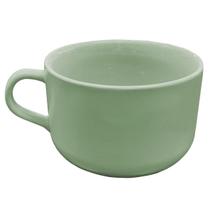 Caneca Verde Xícara Jumbo Porcelana 450ml Para Caldo Sopa Sobremesa Hr Porcelanas Cozinha Louça