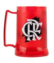 Caneca Vermelha Gel Isolante Térmico 400ml Flamengo