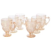 Caneca Vidro 190ml Xícara Cristal Imperial Bege - Dolce Home