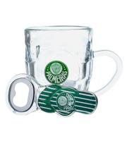 Caneca Vidro 310ml Com Abridor Palmeiras