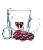 Caneca Vidro 310ml Com Abridor São Paulo FC SPFC Caneca Vidro 310ml Com Abridor São Paulo FC SPFC