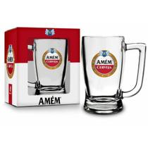 Caneca vidro 340ml taberna - amem cerveja - Brasfoot