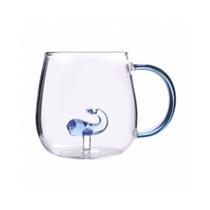 Caneca Vidro 3D Baleia 350ml Allmix