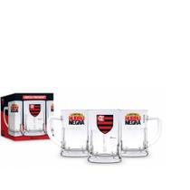 Caneca vidro 565ml - flamengo