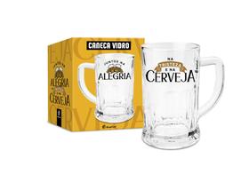 Caneca vidro 565ml - na tristeza e na cerveja Caneca vidro 565ml - na tristeza e na cerveja