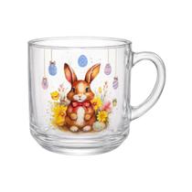 Caneca vidro aspen coelhinha pascoa avulsa decormartin