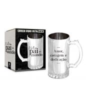 Caneca vidro berlim metalic 480ml - pai amor e coragem Caneca vidro berlim metalic 480ml - pai amor e coragem