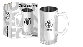 Caneca vidro berlim metalic santos