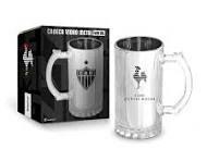 Caneca vidro berlim metalic times 480ml - atletico