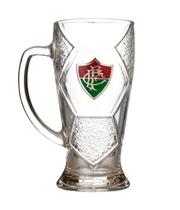 Caneca Vidro Bola Futebol 630ml Fluminense