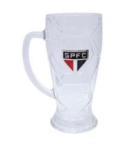 Caneca Vidro Bola Futebol 630ml Tricolor - São Paulo - Mileno