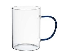 Caneca Vidro Boro Com Alça ul 200 Ml Mimo Style Tc22128