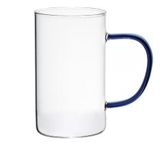 Caneca Vidro Boro Com Alça ul 300 Ml Mimo Style Tc22132 Caneca Vidro Boro Com Alça ul 300 Ml Mimo Style Tc22132
