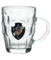 Caneca Vidro Brasão Metal 400ml - Vasco