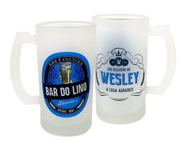 Caneca Vidro Cerveja Chopp Personalizado Bar Barzinho Boteco