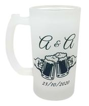 Caneca Vidro Cerveja Chopp Personalizado Noivo Casamento