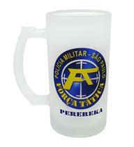Caneca Vidro Cerveja Chopp Polícia Militar Força Tática Caneca Vidro Cerveja Chopp Polícia Militar Força Tática