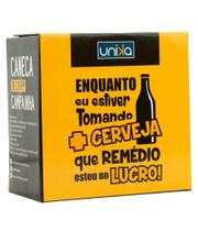 Caneca Vidro Cerveja Lucro Campainha 400ml