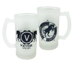 Caneca Vidro Cerveja Personalizado Hípica Rodeio Cavalos