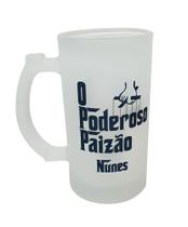 Caneca Vidro Chopp Cerveja Personalizada o Poderoso Paizão