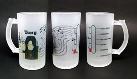 Caneca Vidro Chopp Cerveja Personalizado Roqueiro Rock