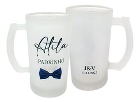 Caneca Vidro Chopp Mimo Presente Noivos Padrinho Casamento - GMH