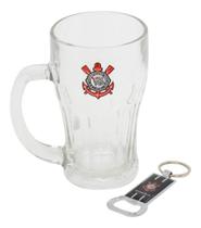 Caneca Vidro Com Abridor Garrafas 450ml - Corinthians