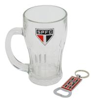 Caneca Vidro Com Abridor Garrafas 450ml - São Paulo Caneca Vidro Com Abridor Garrafas 450ml - São Paulo