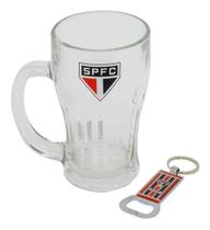 Caneca Vidro Com Abridor Garrafas 450ml - Spfc São Paulo