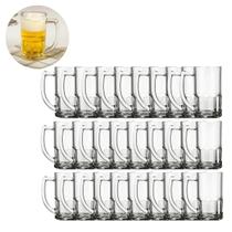Caneca Vidro Com Alça VItamina 320ML Transparente Cerveja 24 UN Caneca Vidro Com Alça VItamina 320ML Transparente Cerveja 24 UN