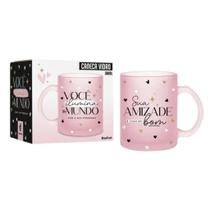 Caneca Vidro Diamond 300ml Sua Presenca Caneca Vidro Diamond 300ml Sua Presenca
