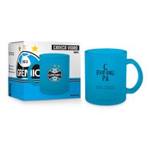 Caneca Vidro Diamond BrasFoot Gremio 300 ML Licenciada Azul