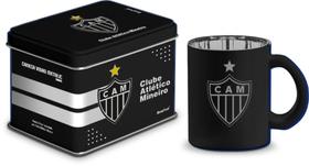 Caneca vidro diamond metalic atlético - brasfoot Caneca vidro diamond metalic atlético - brasfoot