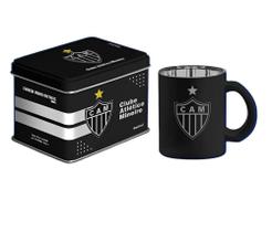 Caneca vidro diamond metalic atlético Caneca vidro diamond metalic atlético