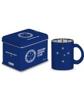 Caneca vidro diamond metalic lata times - cruzeiro ref:14435 - Brasfoot