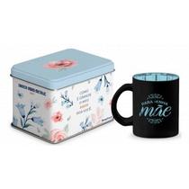 Caneca Vidro Diamond Metálica 300ml Formato Lata Presente para Mãe Caneca Vidro Diamond Metálica 300ml Formato Lata Presente para Mãe