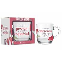Caneca Vidro Elegance 300ml Para Uma Pessoa Muito Especial